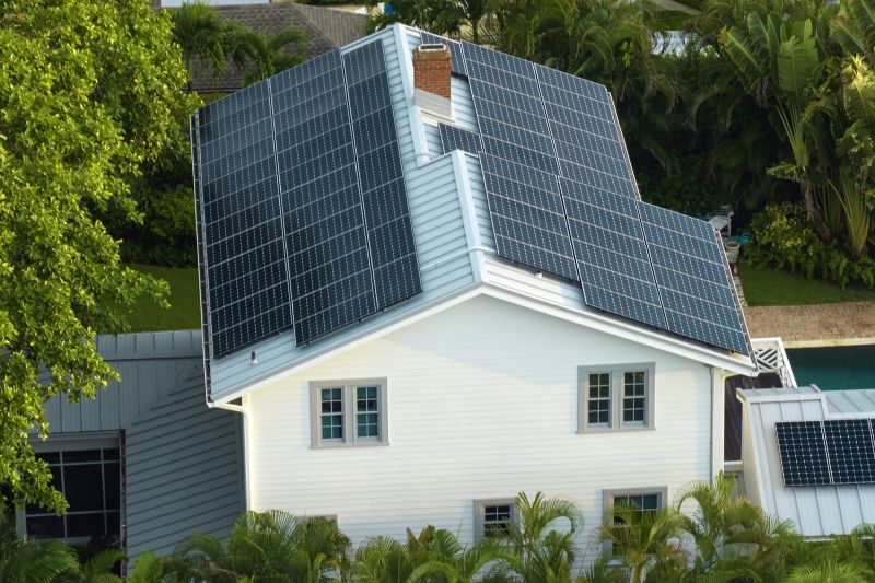 Solar Panel Array on Home Roof